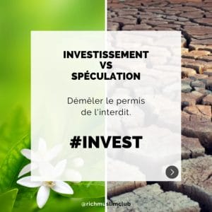 Investissement vs Spéculation